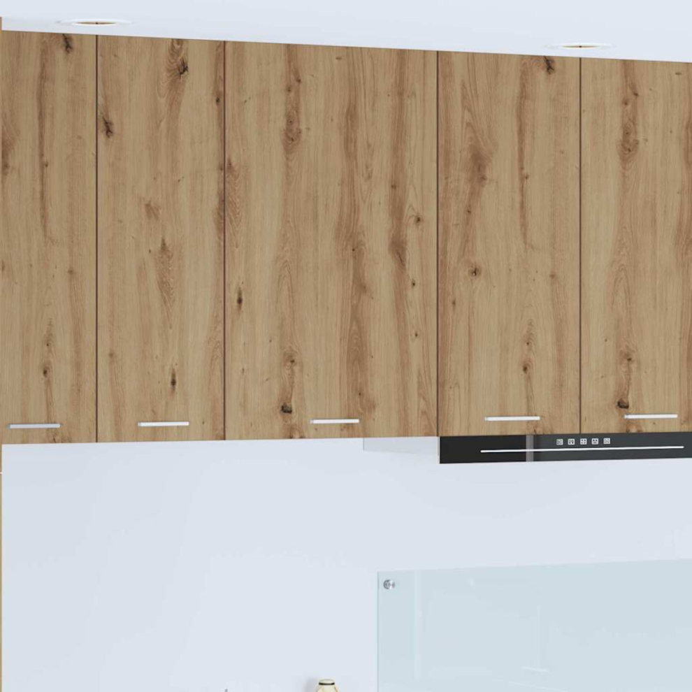 Vidaxl Hanging Cabinet With Door Artisan Oak And White 50 X 31 X 80 Cm