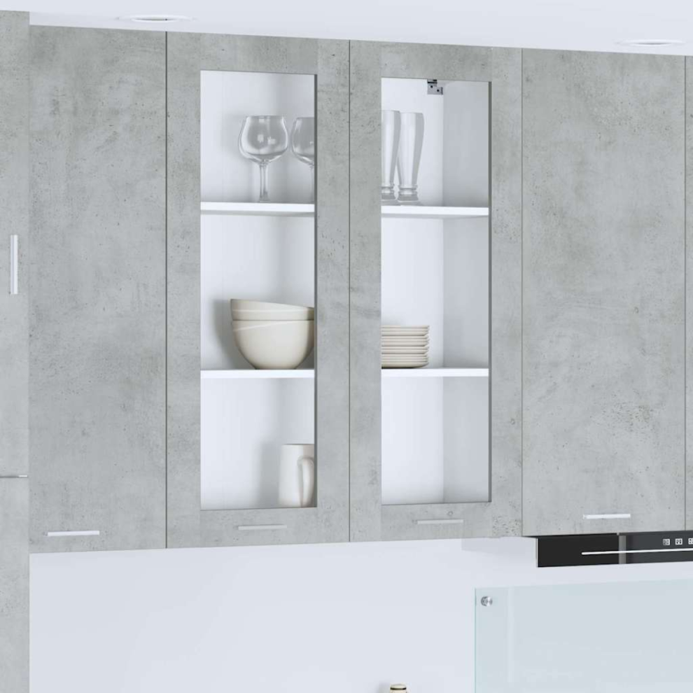 Vidaxl Hanging Cabinet Concrete Grey 80 X 31 X 100 Cm Engineered Wood