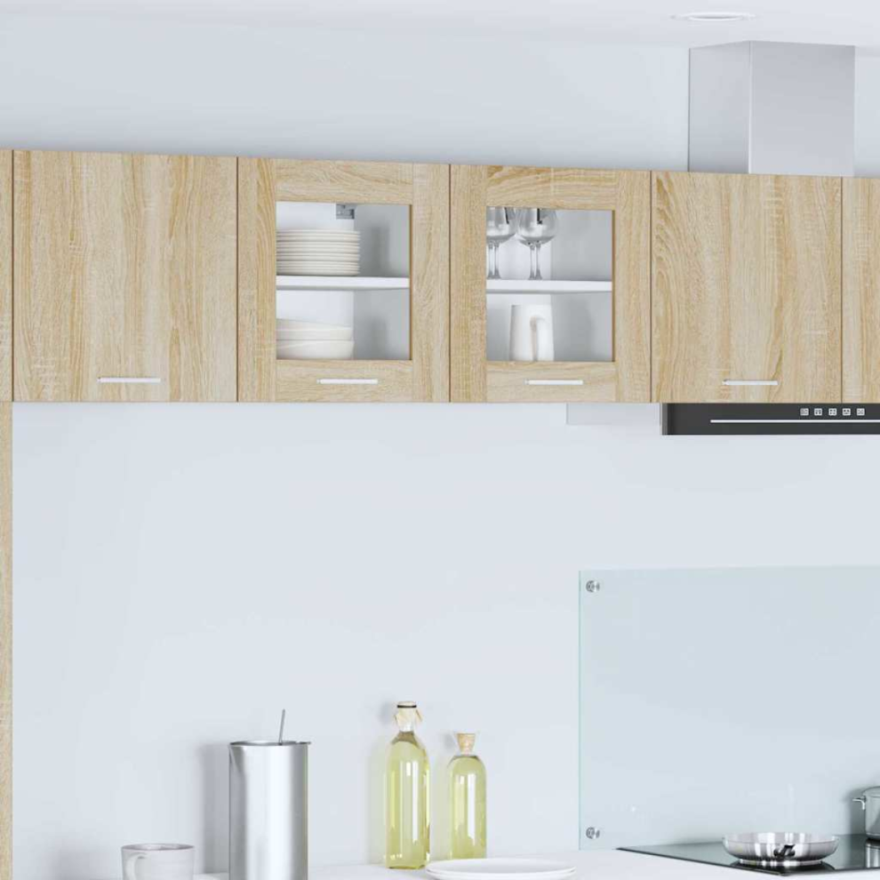 Vidaxl Hanging Cabinet With Storage 2 Pcs Sonoma Oak 40 X 31 X 40 Cm