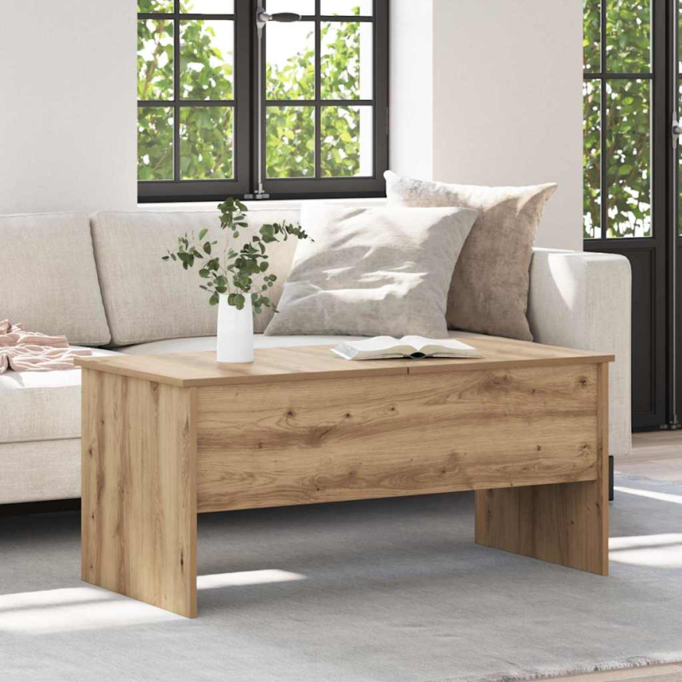 Vidaxl Coffee Table Artisan Oak 102 X 50.5 X 46.5 Cm Engineered Wood Brown