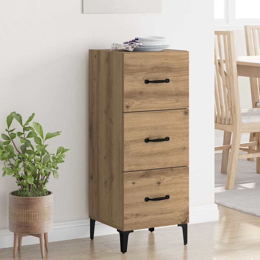 Vidaxl Sideboard Artisan Oak 34.5 X 34 X 90 Cm Engineered Wood