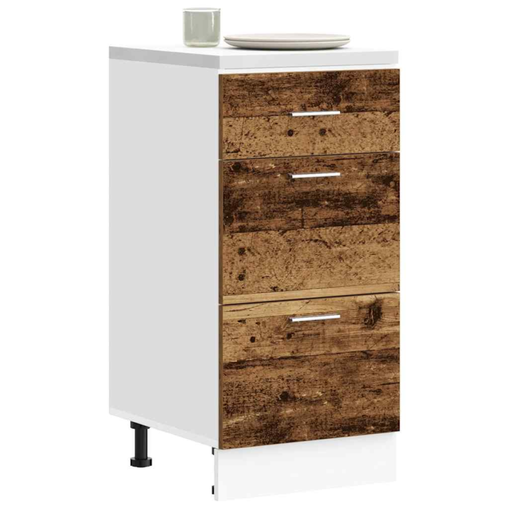 VIDAXL - Lyon Bottom Kitchen Cabinet - 40x46x81.5 cm - Brown - Image 2