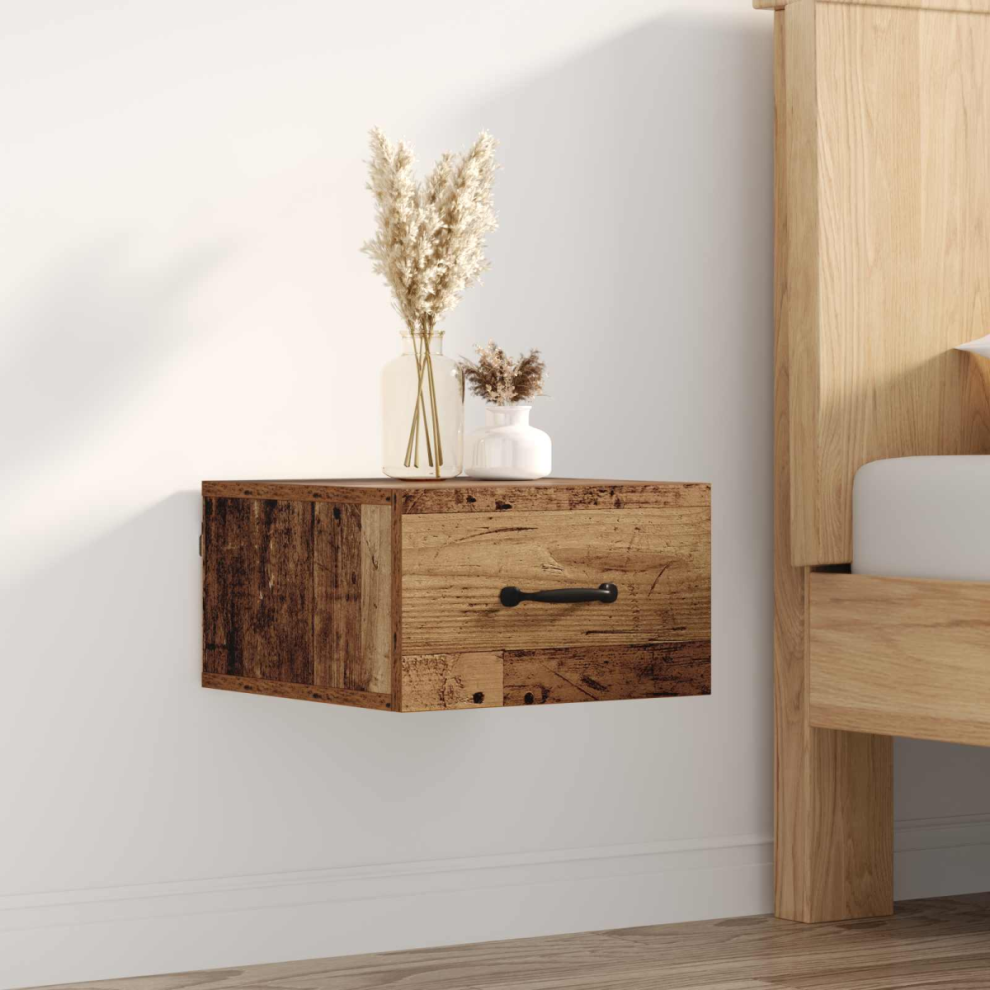 Vidaxl Bedside Cabinet Old Wood 35 X 35 X 20 Cm Engineered Wood