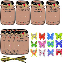 Valentine's Day Kids Cards Butterfly Design 30-Pack