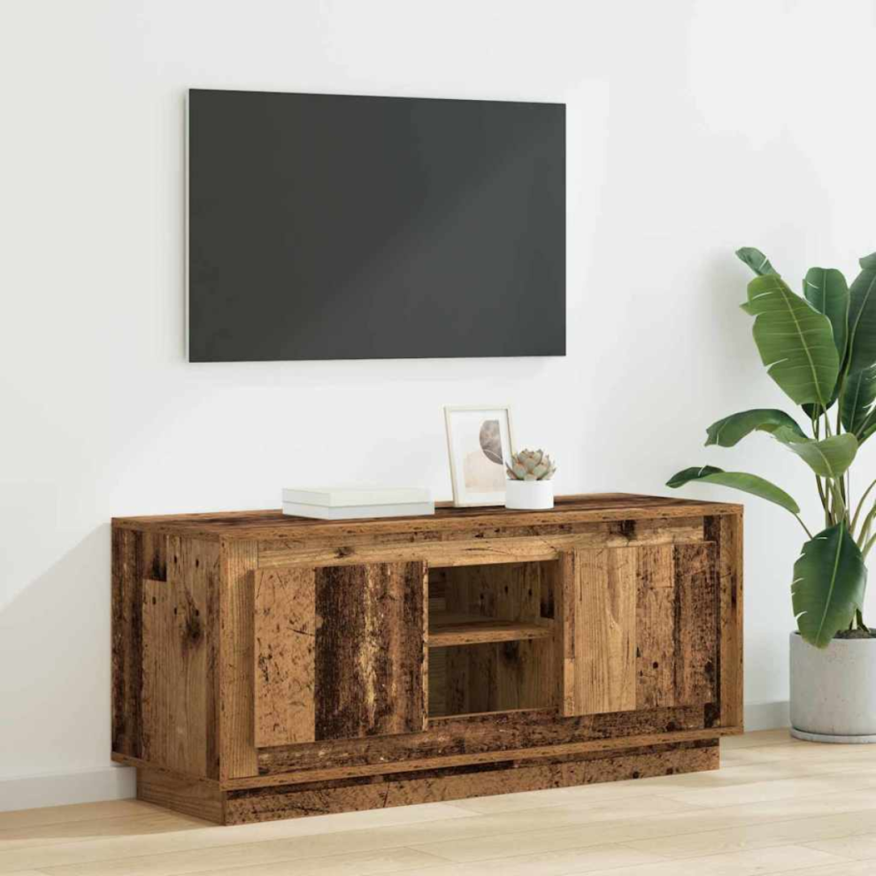 Vidaxl Tv Cabinet Old Wood 102 X 35 X 45 Cm Engineered Wood
