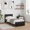 VidaXL vidaXL Bed Frame with Headboard Black Oak 75 x 190 cm Engineered Wood 1