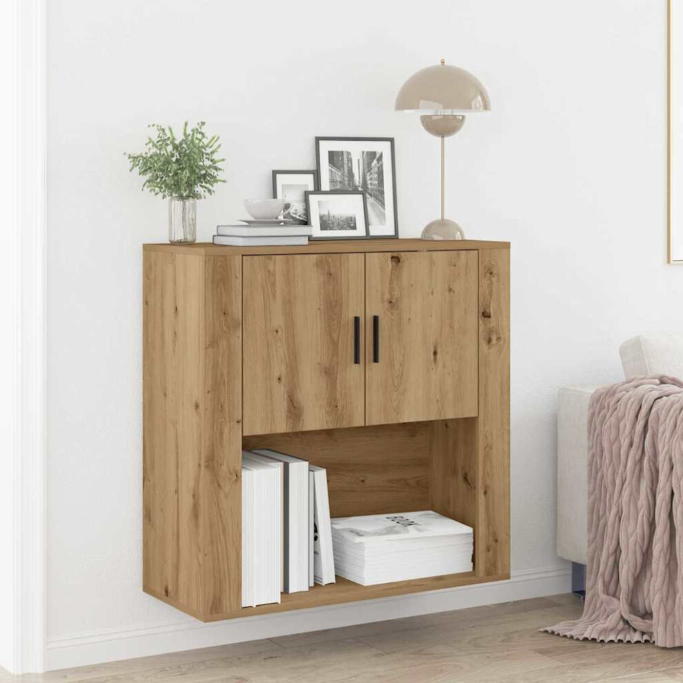 Vidaxl Wall Cabinet Artisan Oak 80 X 33 X 80 Cm Engineered Wood