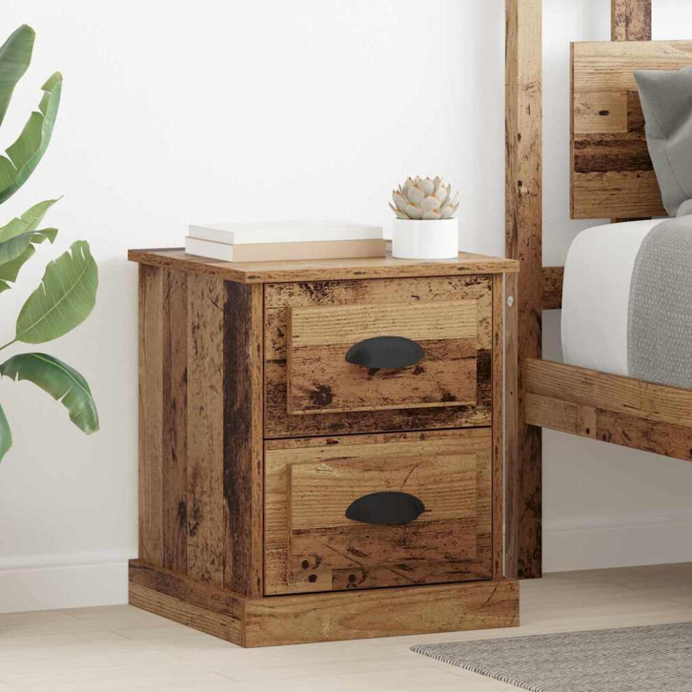 Vidaxl Bedside Cabinet Old Wood 39 X 39 X 47.5 Cm Engineered Wood