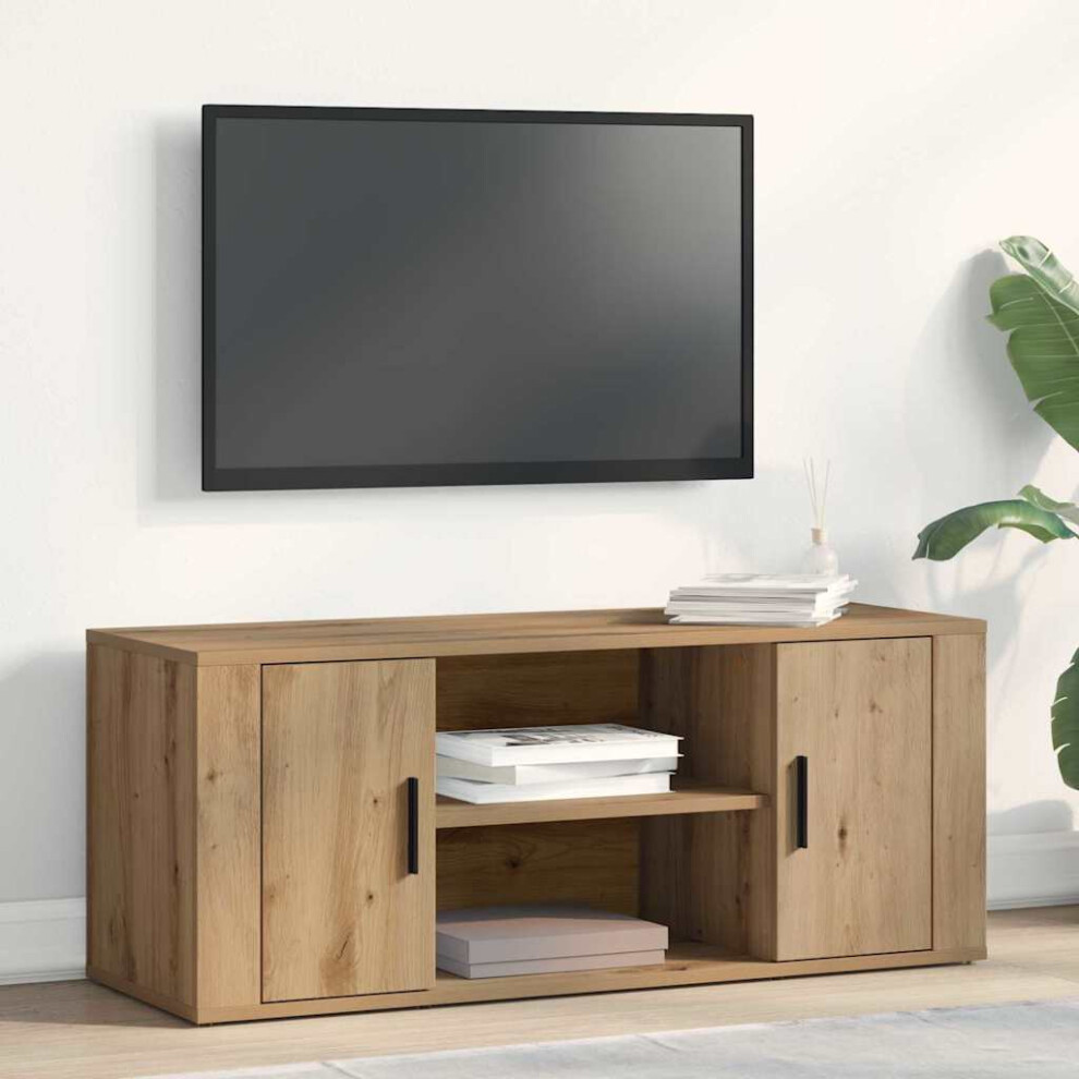 Vidaxl Tv Cabinet Artisan Oak 100 X 35 X 40 Cm Engineered Wood