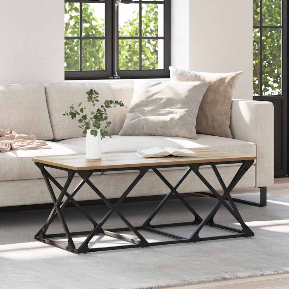 Vidaxl Coffee Table Artisan Oak 100 X 49 X 40 Cm Engineered Wood Brown