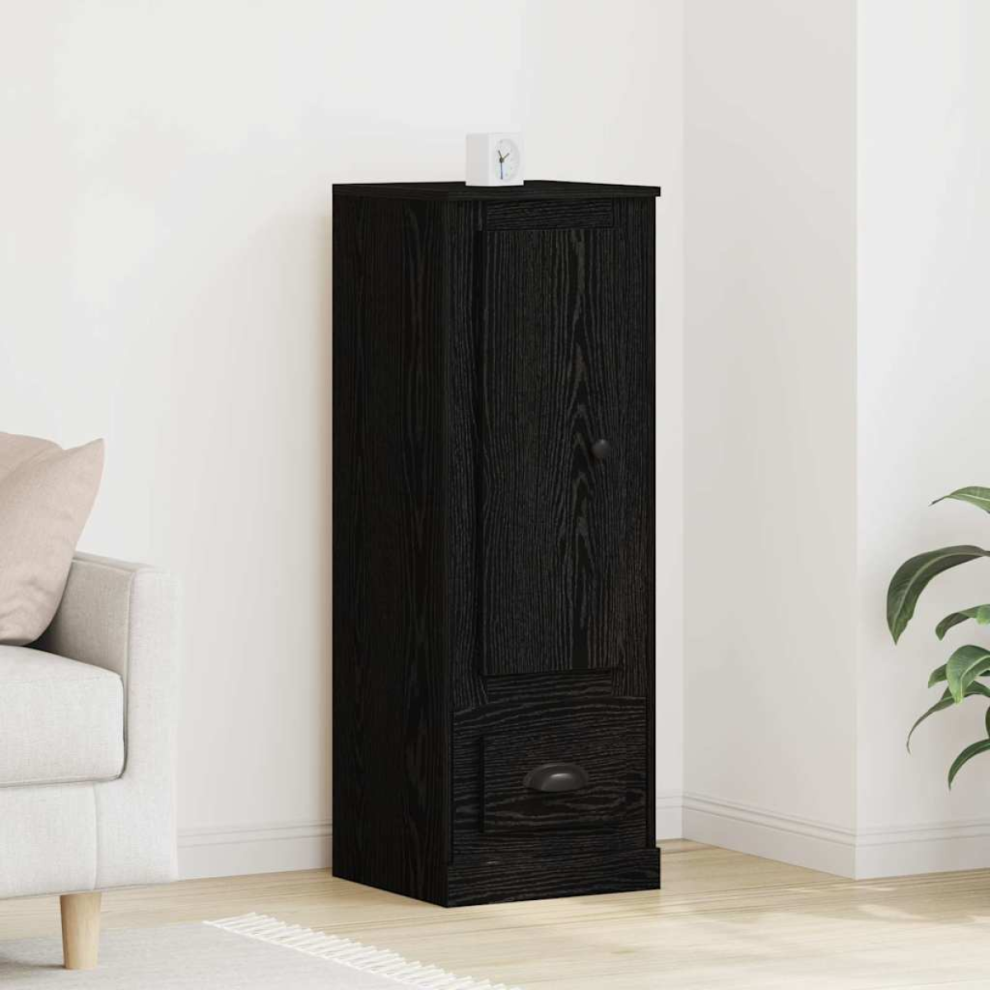 Vidaxl Highboard Black Oak 36 X 35.5 X 103.5 Cm Engineered Wood