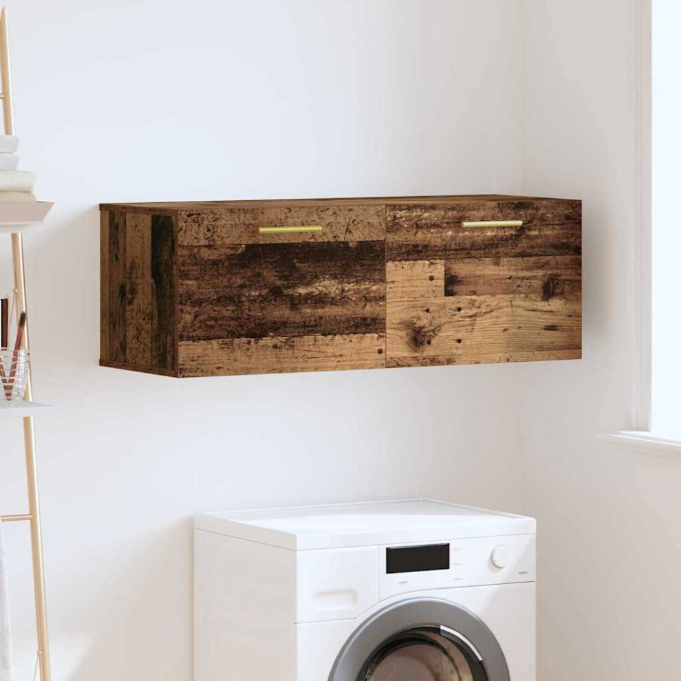 Vidaxl Wall Cabinet Old Wood 100 X 36.5 X 35 Cm Engineered Wood
