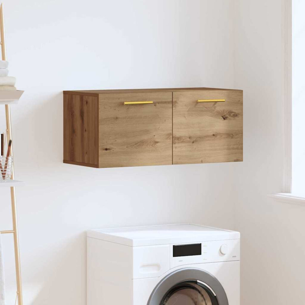 Vidaxl Wall Cabinet Artisan Oak 80 X 36.5 X 35 Cm Engineered Wood