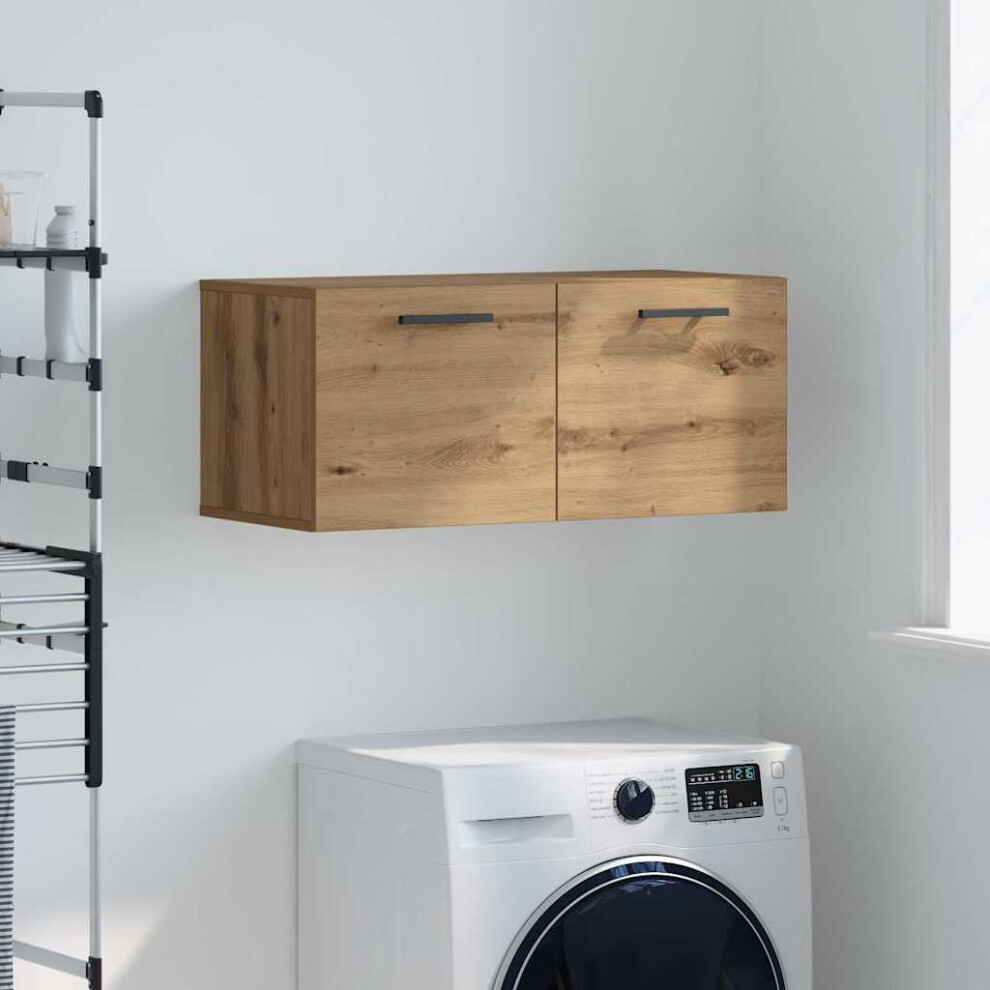 Vidaxl Wall Cabinet Artisan Oak 80 X 36.5 X 35 Cm Engineered Wood