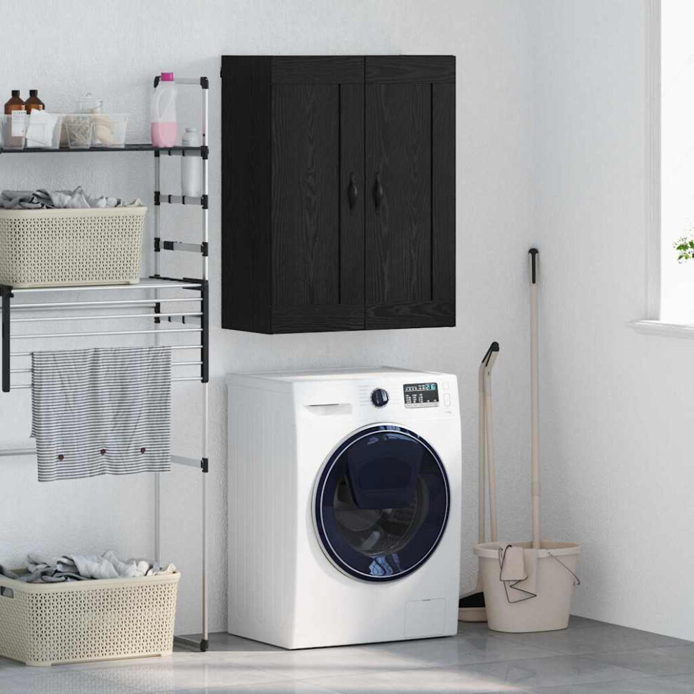 Vidaxl Wall Mounted Cabinet Oak 69.5 X 34 X 90 Cm Black