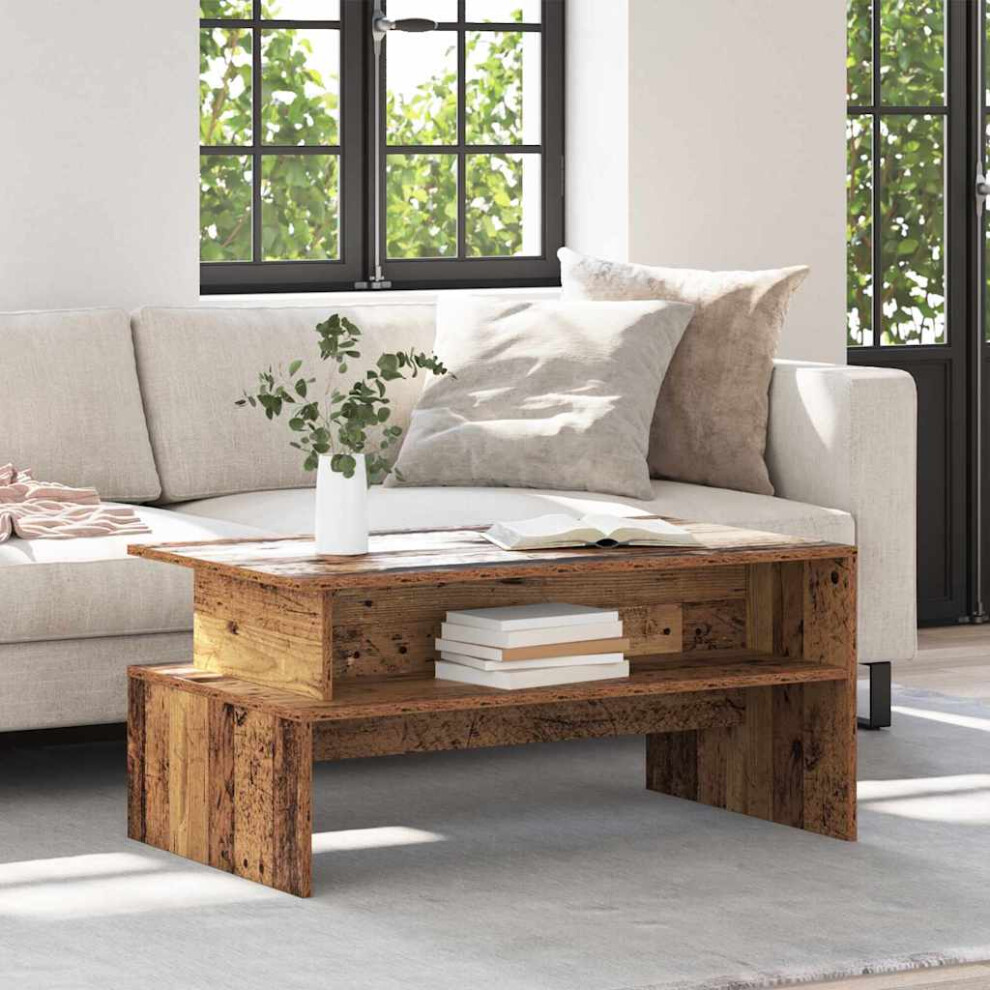 VIDAXL - Coffee Table - Engineered Wood - Brown - 90 x 55 x 42.5 cm - Image 2