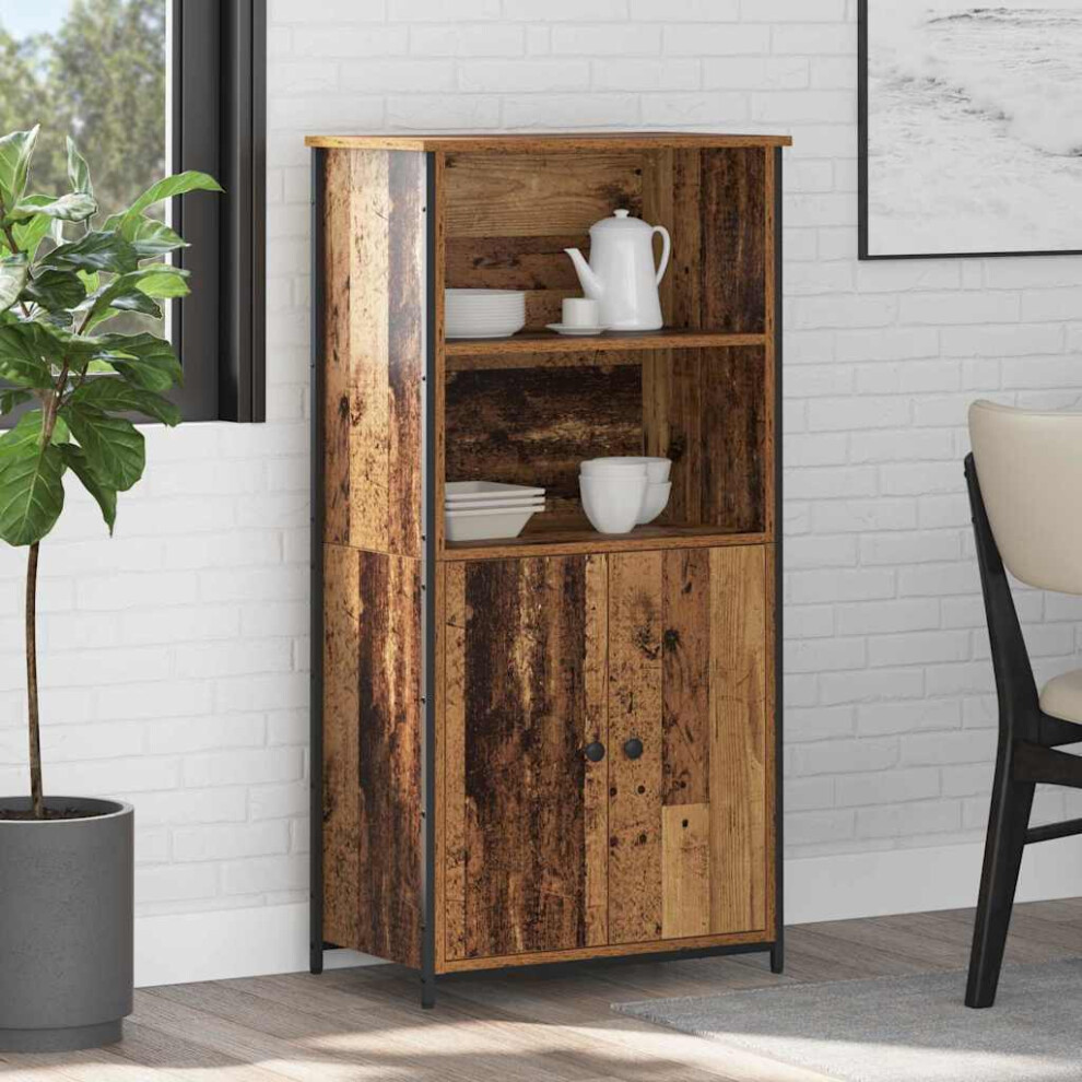 Vidaxl Highboard Old Wood 62 X 36 X 121.5 Cm Engineered Wood