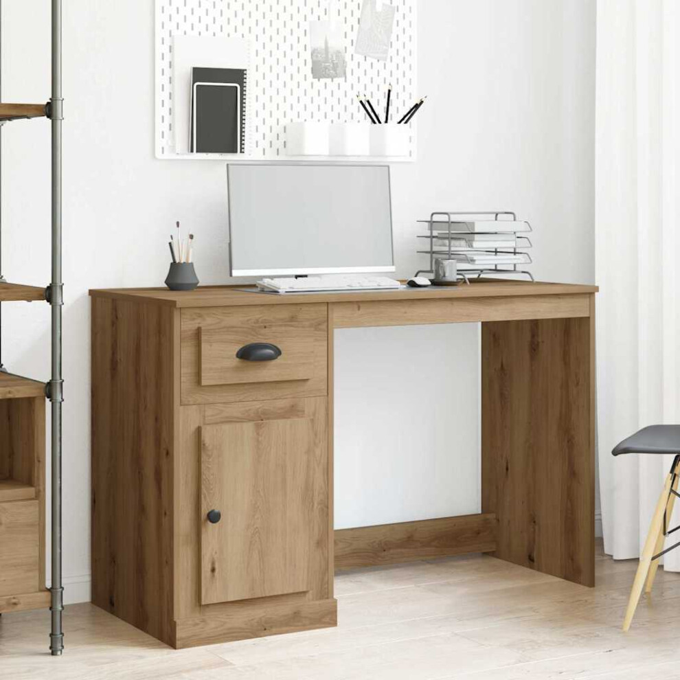 Vidaxl Desk With Drawer Artisan Oak 50 X 115 X 75 Cm Engineered Wood