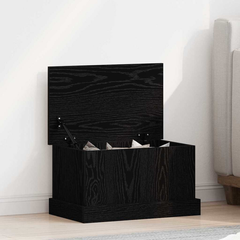 vidaXL Storage Box Black oak 50 x 30 x 28 cm Engineered Wood | Loads of space to stash your stuff, Focuses on simplicity and clean lines, Has a nice matte finish for a classy look - Image 4