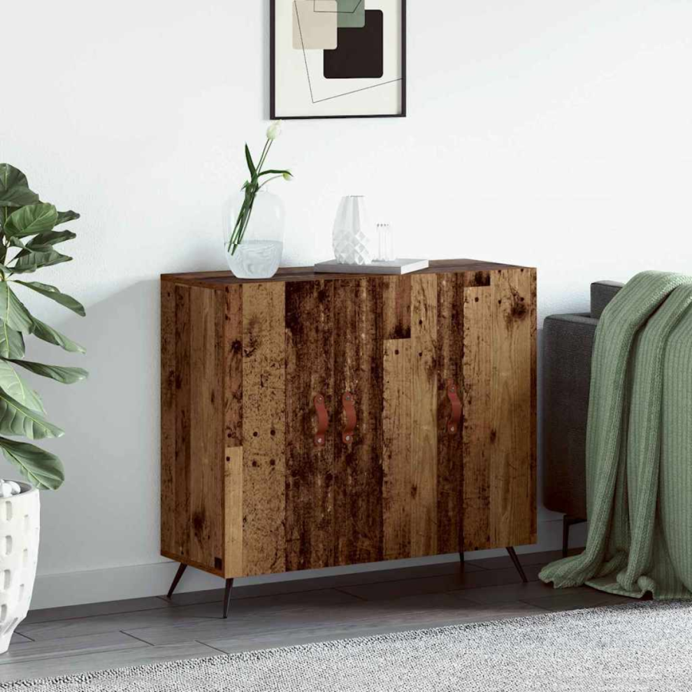Vidaxl Sideboard Old Wood 89.5 X 34 X 80 Cm Engineered Wood