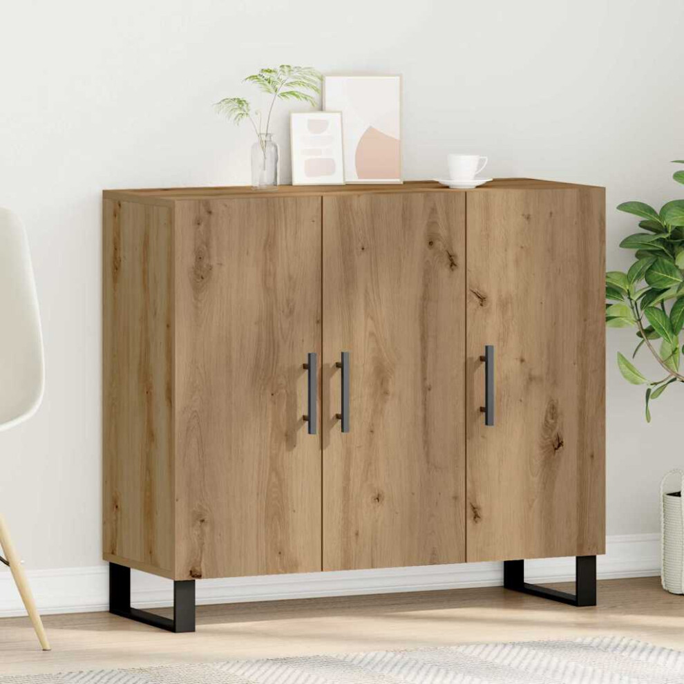 Vidaxl Sideboard Artisan Oak 90 X 34 X 80 Cm Engineered Wood