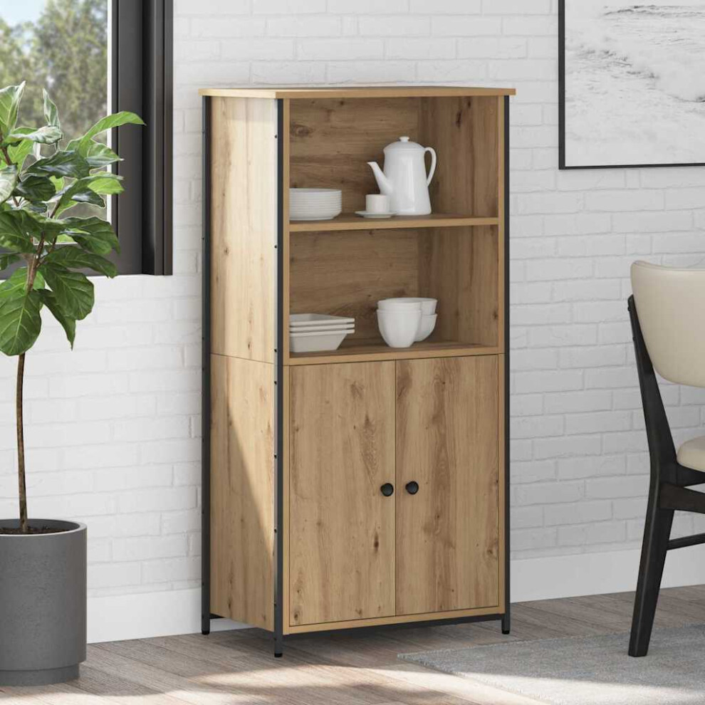 Vidaxl Highboard Artisan Oak 62 X 36 X 121.5 Cm Engineered Wood