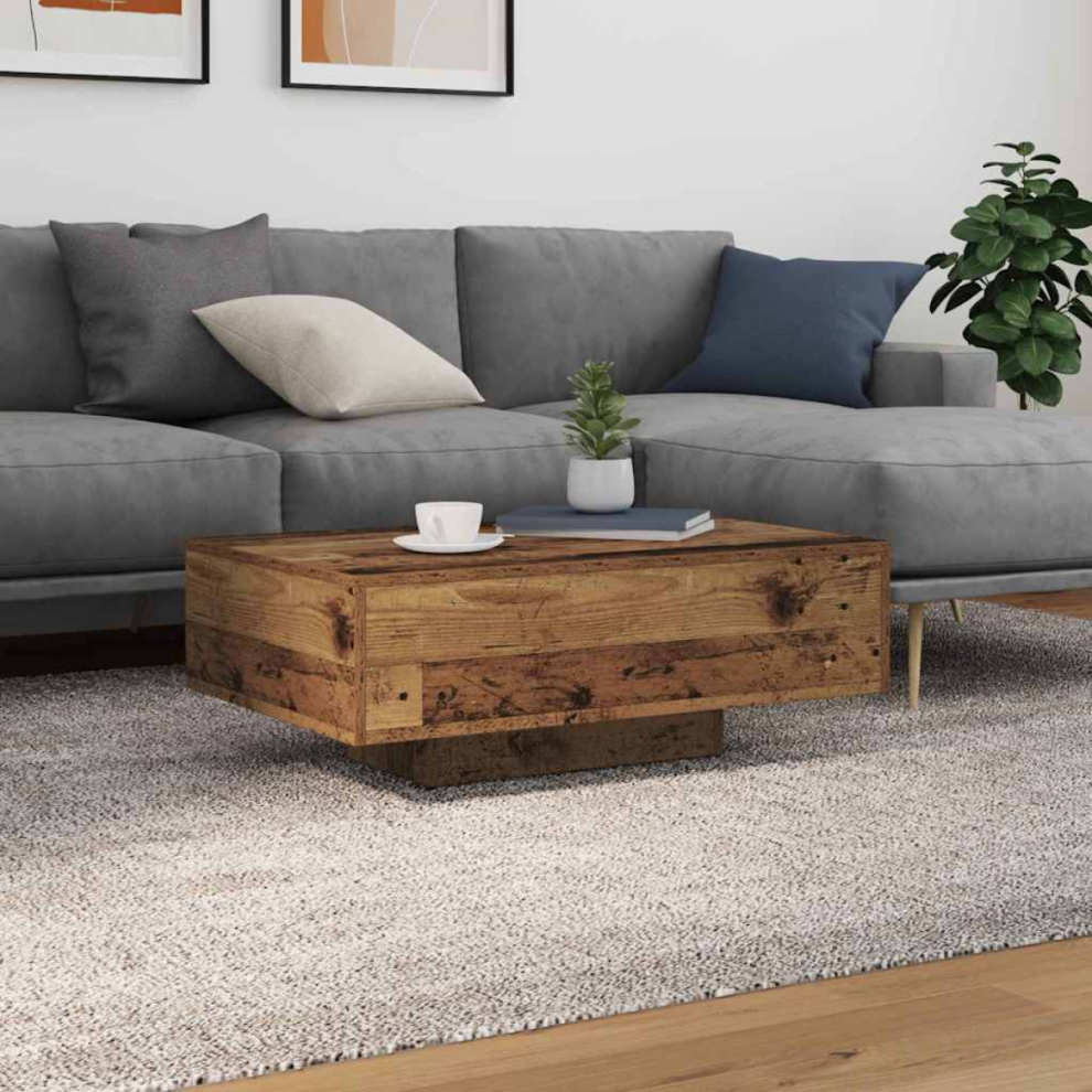 Vidaxl Coffee Table Old Wood 85 X 55 X 31 Cm Engineered Wood Brown