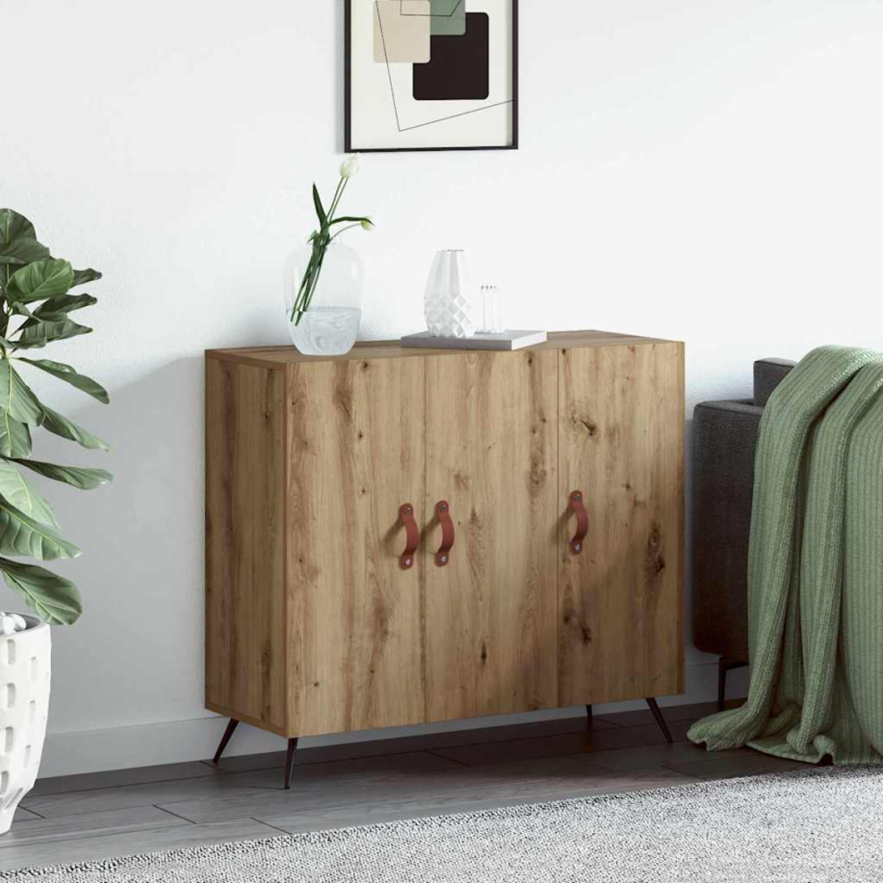 Vidaxl Sideboard Artisan Oak 89.5 X 34 X 80 Cm Engineered Wood