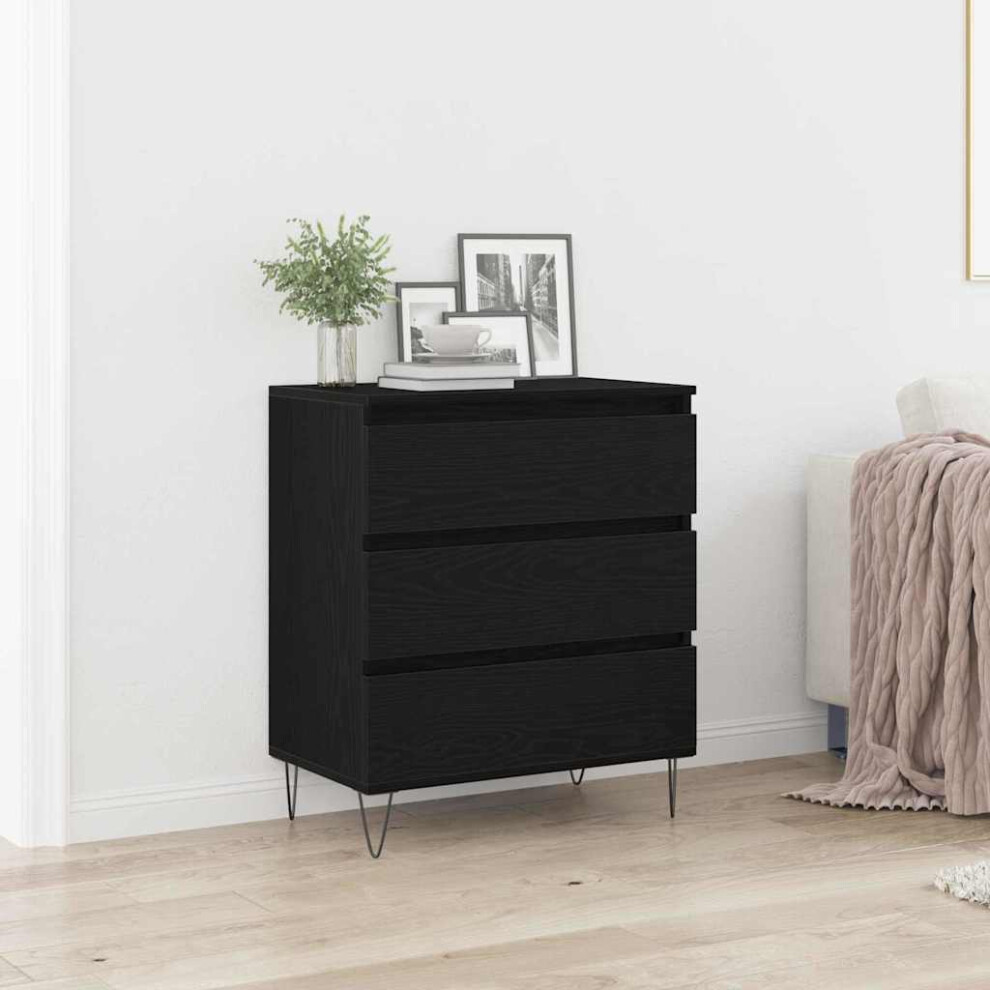 VIDAXL - Sideboard with Drawer - Engineered Wood - Black - Image 2