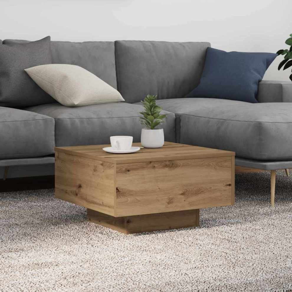 Vidaxl Coffee Table Artisan Oak 55 X 55 X31 Cm Engineered Wood