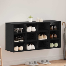 vidaXL Shoe Cabinet Black Oak 103 x 30 x 51 cm Engineered Wood