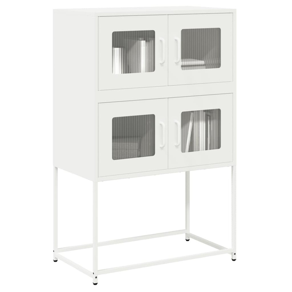 B&Q - Highboard White 68X39X107 Cm Steel - Image 2
