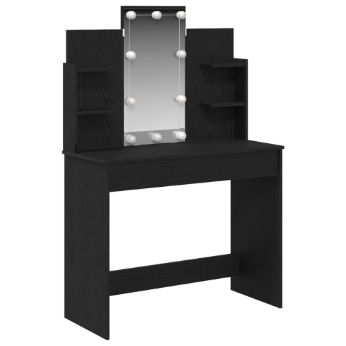 VidaXL vidaXL Dressing Table Black Oak 96 x 39 x 142 cm Engineered Wood