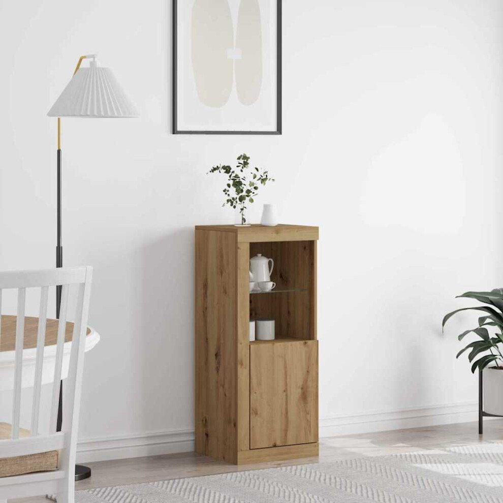Vidaxl Led Sideboard Artisan Oak 41 X 37 X 100 Cm Engineered Wood