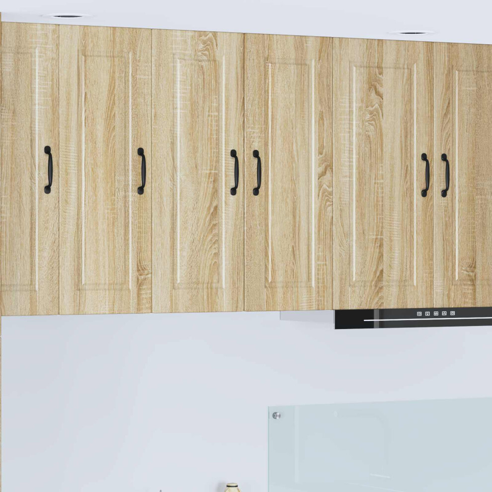 Vidaxl Kitchen Wall Cabinet 2 Pcs Concrete Grey 30 X 31 X 80 Cm - Image 2