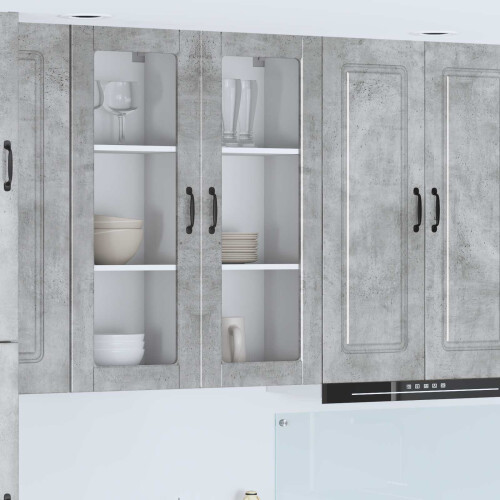 VidaXL vidaXL Dishwasher Panel Concrete Grey 40 x 31 x 100 cm Engineered Wood