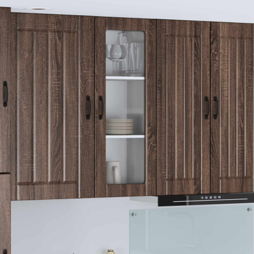 VidaXL vidaXL Dishwasher Panel Lucca Brown Oak 40 x 31 x 100 cm