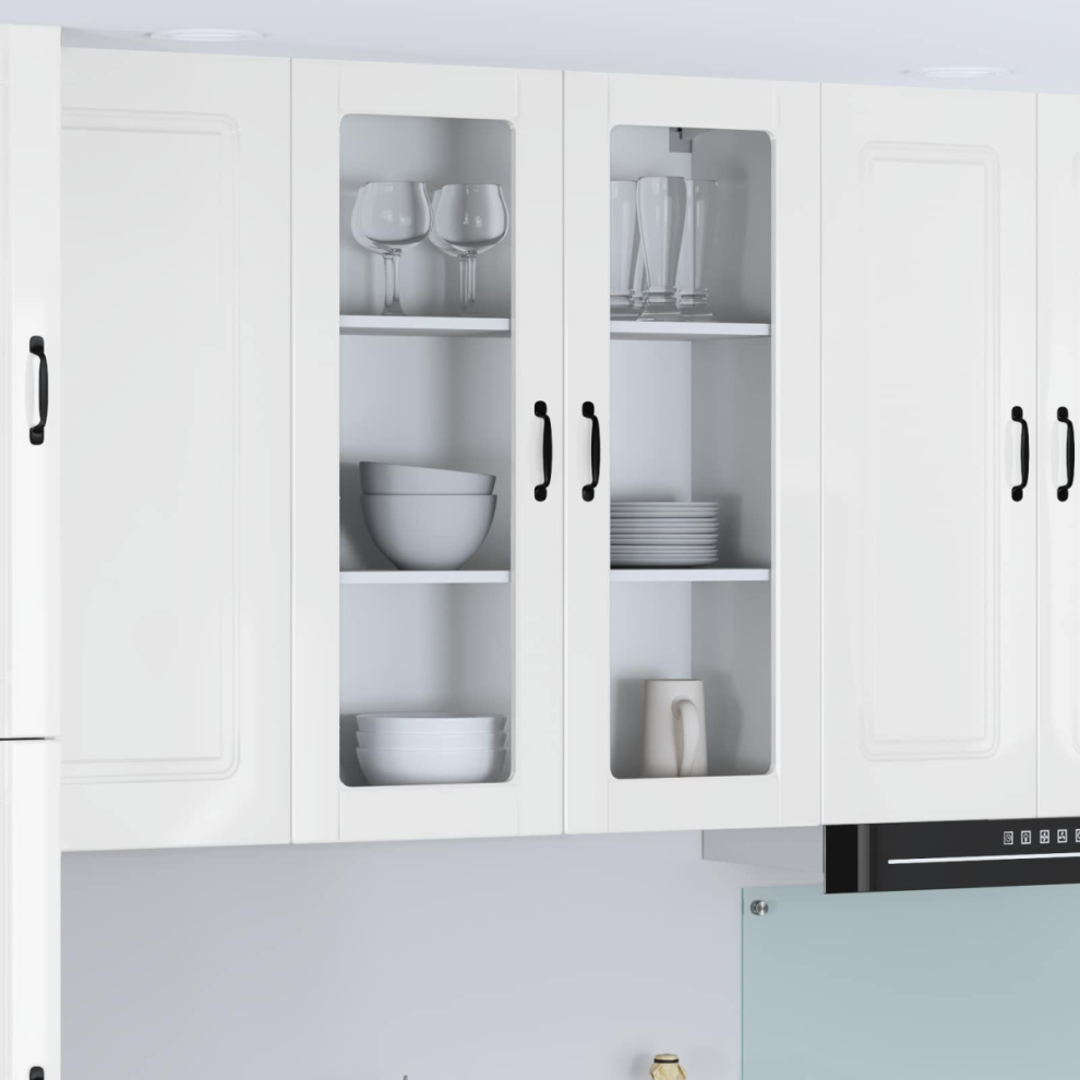 Vidaxl Kitchen Wall Cabinet Lucca High Gloss White 80 X 31 X 100 Cm
