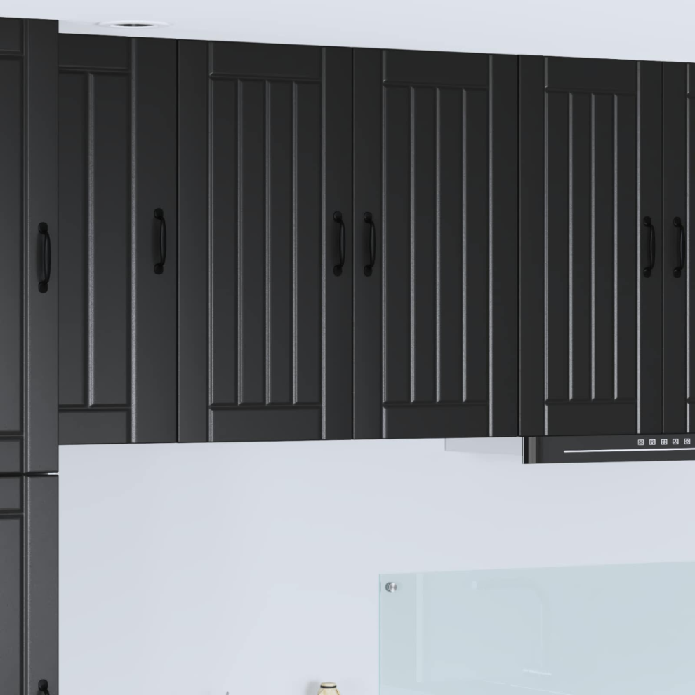 Vidaxl Dishwasher Panel Lucca Black 80 X 31 X 80 Cm Engineered Wood 8721359459272 - Image 3