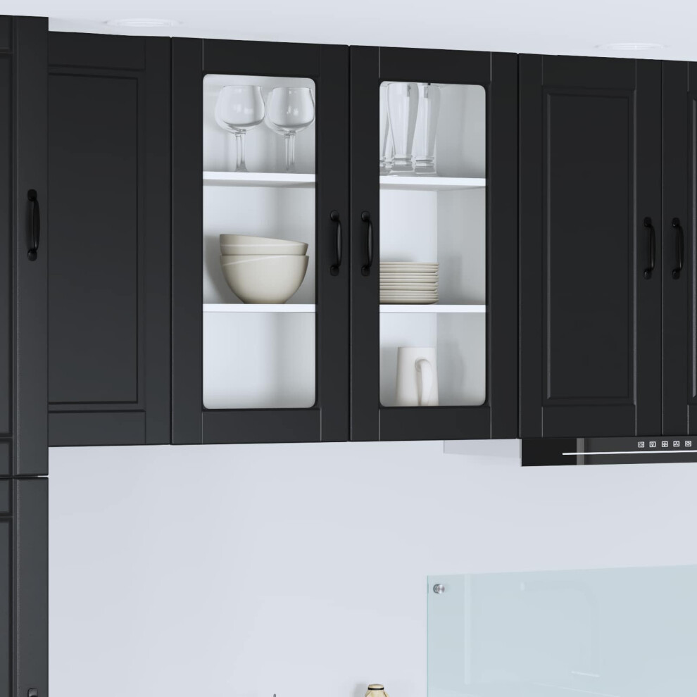 Vidaxl Dishwasher Panel Black 80 X 31 X 80 Cm Engineered Wood - Image 3