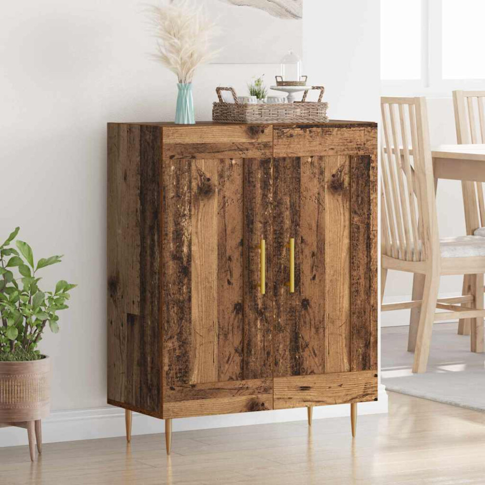 Vidaxl Sideboard Old Wood 69.5 X 34 X 90 Cm Engineered Wood And Iron