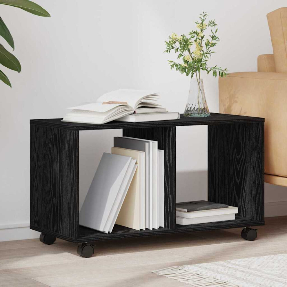 VIDAXL End Table in Black Oak Finish 72 x 33 x 42.5 cm Engineered Wood Side Table for Living Room - Image 3