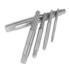 10 teiliges Set mit Linksgewindebohrern, Ausdrehern für abgebrochene und beschädigte Schrauben sowie einem Metallkoffer