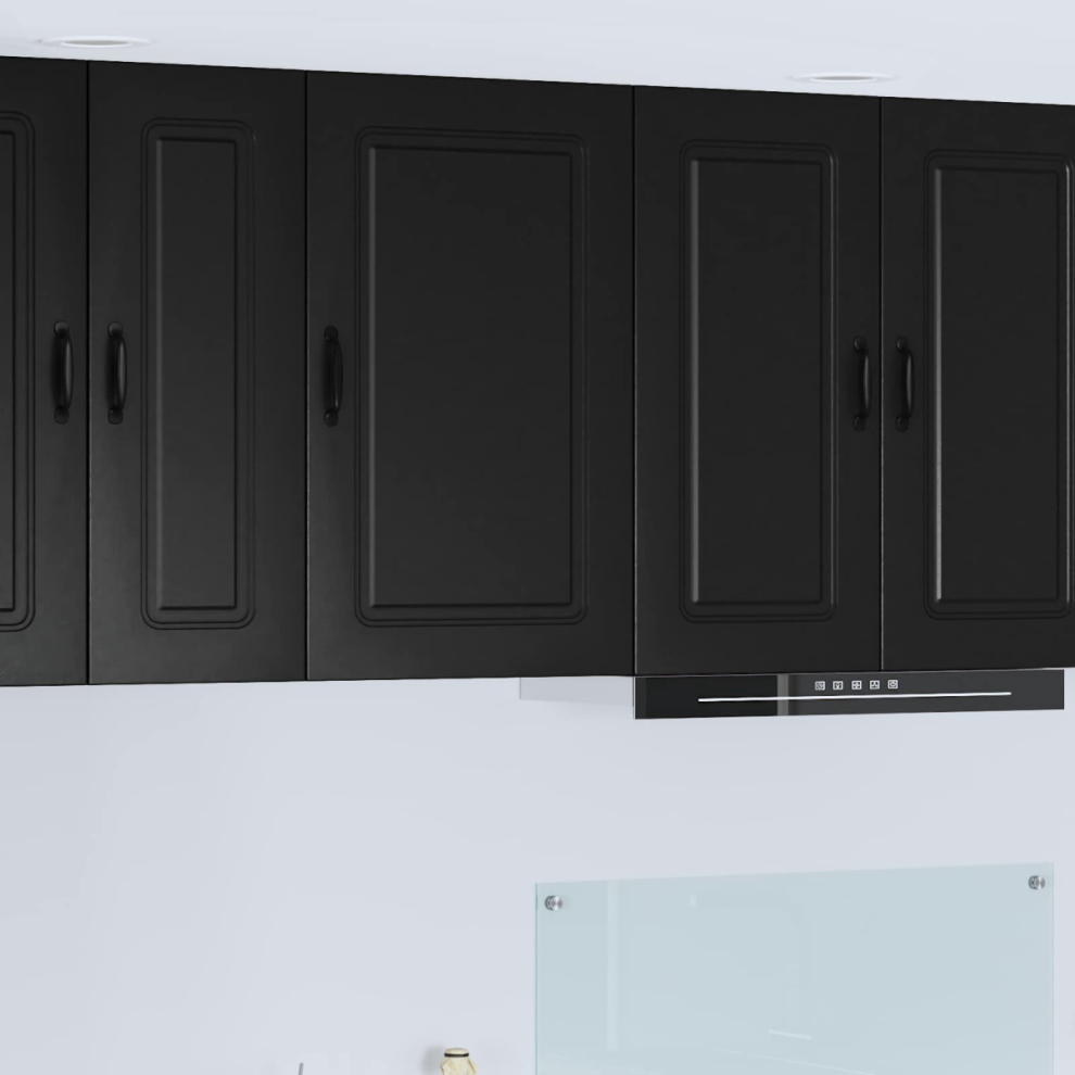 VIDAXL Wall Kitchen Cabinet - Black - 80 x 50 x 31cm - Image 3