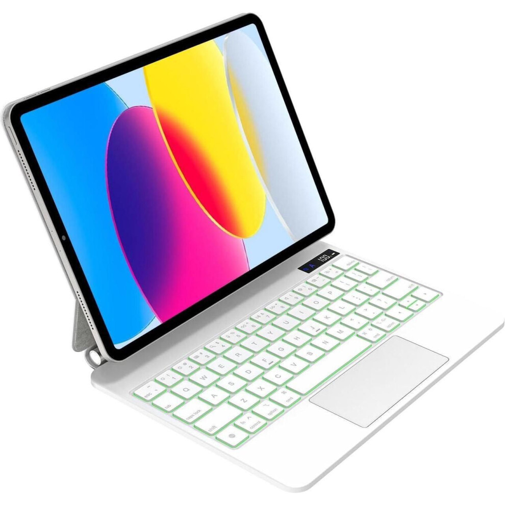Keyboard Case For Ipad (A16) 11Th Generation 11 Inch 2025, Ipad 10Th Generation 10.9 Inch 2022 Magic Keyboard With Trackpad, 7 Colors Backlit, Lightwe 609808391381