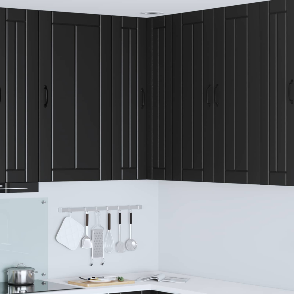 Vidaxl Dishwasher Panel Lucca Black 57 X 57 X 100 Cm Engineered Wood