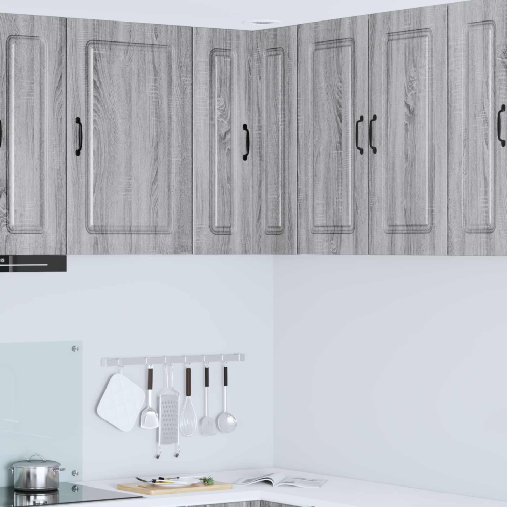 Vidaxl Kitchen Wall Cabinet With Shelf Concrete Grey 57 X 57 X 80 Cm - Image 3