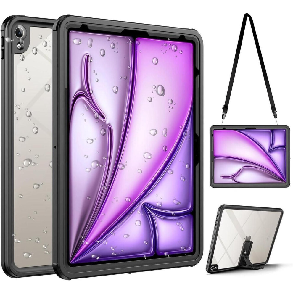 Waterproof Case For Ipad Air 13 Inch Case M3 2025/M2 2024, Ipad Pro 12.9 Inch 2018, Built-In Screen Protector/Kickstand/Shockproof Protective Cover 609808355093