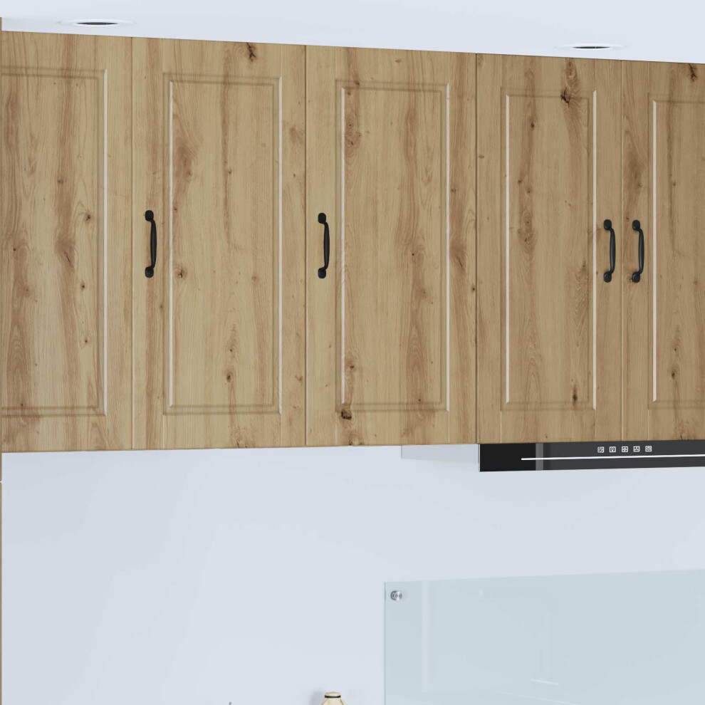 Vidaxl Kitchen Wall Cabinet Smoked Oak 50 X 31 X 80 Cm Engineered Wood - Image 2