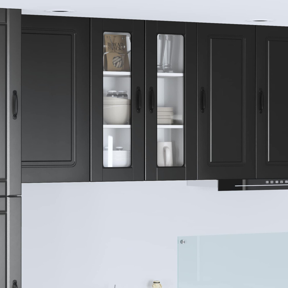 Vidaxl Dishwasher Panel Black 60 X 31 X 80 Cm Engineered Wood